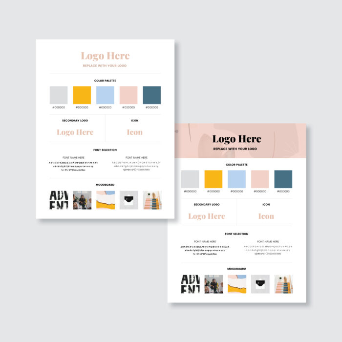 Brand style sheet guide template (2 options)