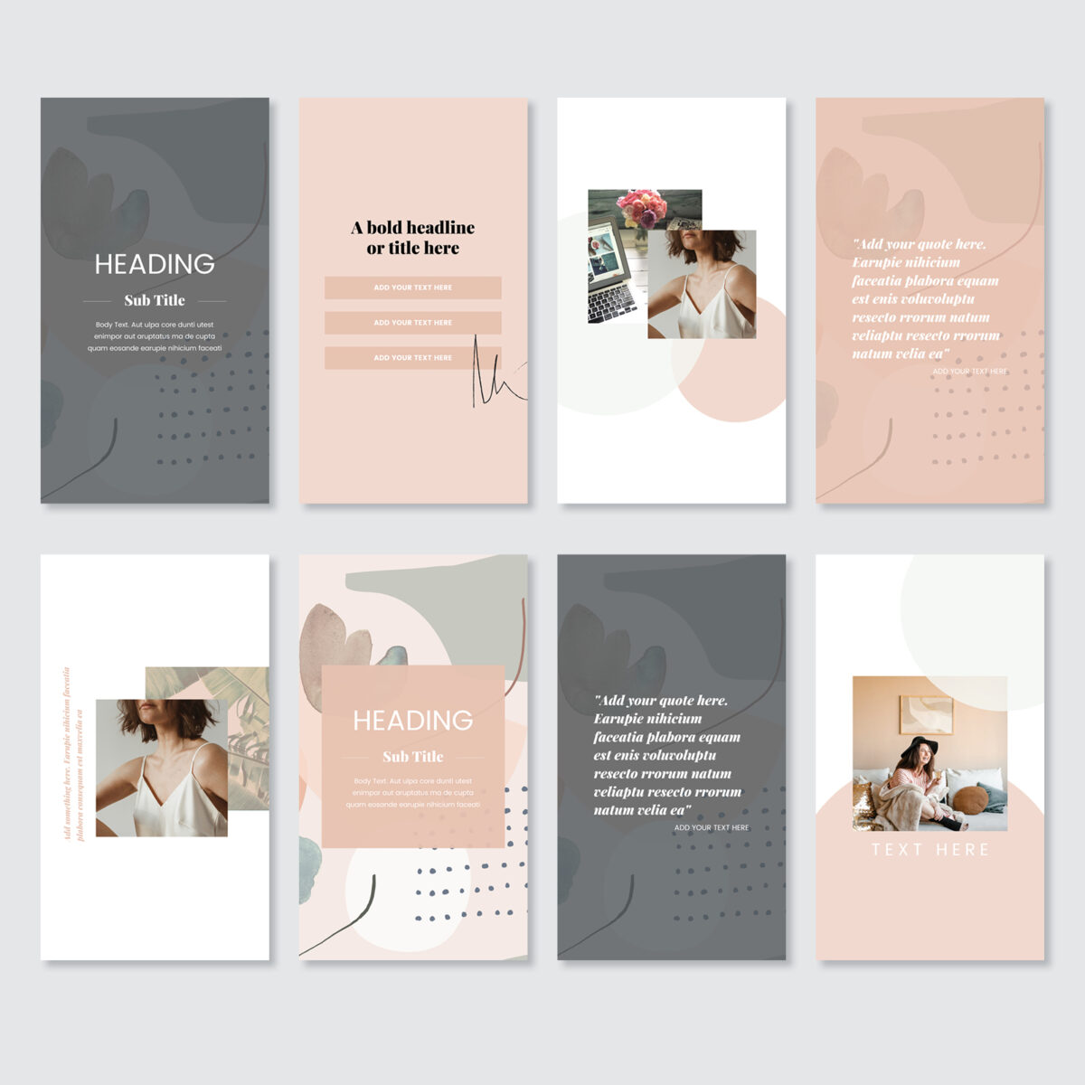 Square + story social media template (32 pieces) • MD Creative Agency Inc.